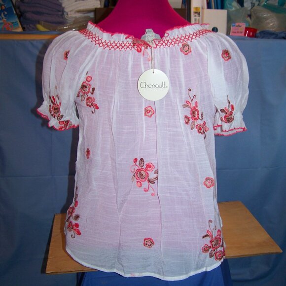 **Last Chance Item** Chenault NWT Boho Embroidered Blouse Sz S - Picture 6 of 7